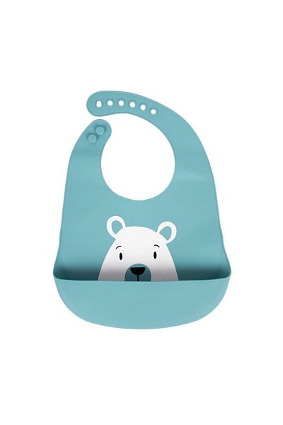 Sevi Bebe Turquoise Silicone Baby Bib