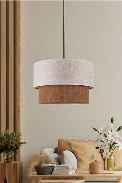 Eslight Jute Cake Single Pendant Lamp Chandelier Ej44