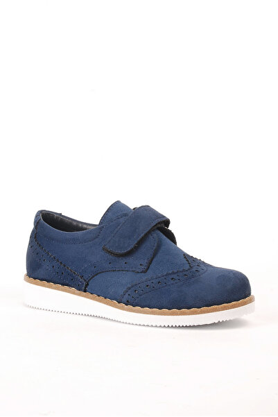 MACİT Navy Blue Suede VelCro Boys' Casual Shoes
