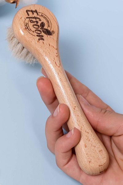 Efsoon Organics Mother Baby Set - Horsehair Body Brush and Baby Hair Brush