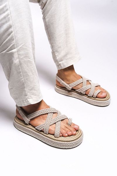 Riccon Heilrith Beige Herrensandalen -0012102 Modell