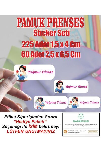 Aysprint Okul Etiketi Kırtasiye Defter Kalem Matara Çanta Kalem Kutu Kişiye Ö...