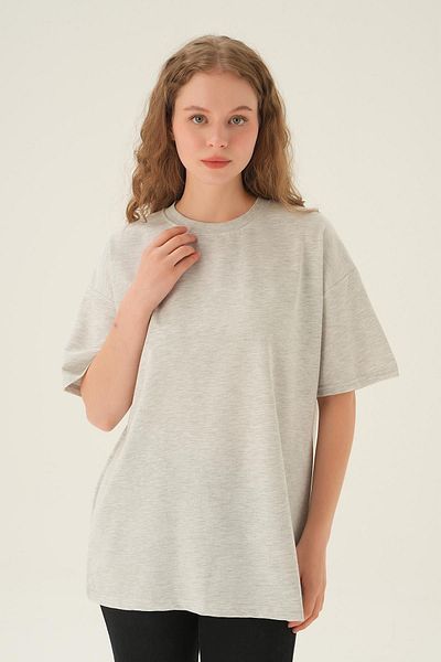 Rays Μπλουζάκι 1633 Μοντέλο Γκρι Oversize