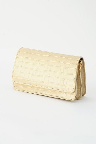 Rays Geantă de mână Croco Model 3006 Crem cu Husă