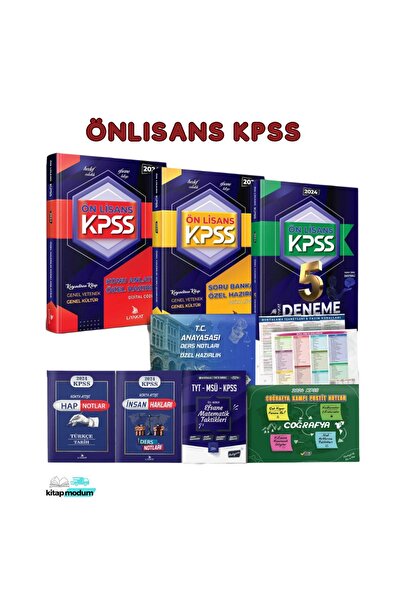 Liyakat Yayınları YENİ- ÖN LİSANS KPSS HAZIRLIK SETİ (KONU+SORU+DENEME+HEDİYE...