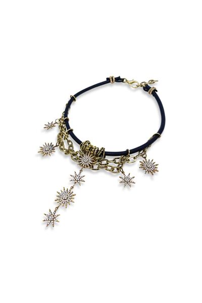Bayemeyc Starry Deri Kolye