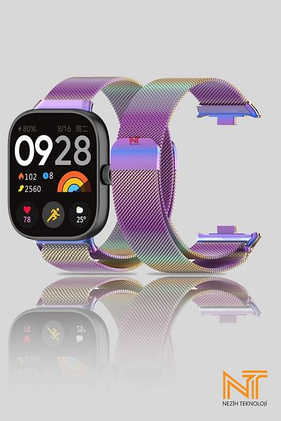 Nezih Case ساعة Xiaomi Redmi Watch 4 / 5 متوافقة مع Milanes A ذات جودة عالية من شبكة معدنية