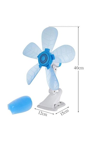 ARBIX Mini Vantilatör Klipsli Masaüstü Duvara Montaj Fan 5 Kanatlı 220 Volt 12watt Tasarruflu