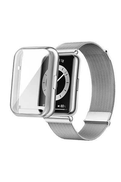 Nezih Case حافظة ناعمة عالية الجودة وواقي شاشة متوافق مع Huawei Band 8 / Huawei Band 9