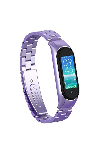 Nezih Case Xiaomi Mi Band 5 Ve Mi Band 6 Uyumlu Metal Paslanmaz Çelik Baklalı...