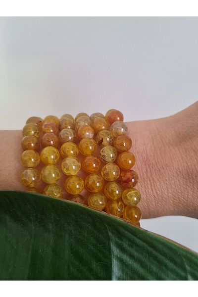 Garamak Natural Stone Cat Eye and Bracelet