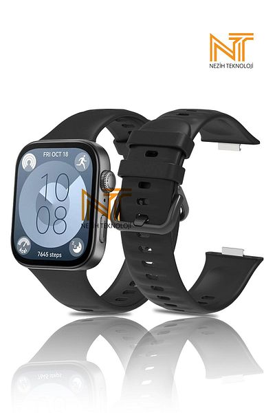 Nezih Case ساعة Huawei Watch Fit 3 / Fit 4 / Fit 4 Pro متوافقة مع سلك / حزام من السيليكون الناعم عالي الجودة