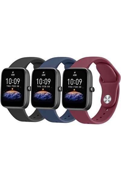 Nezih Case Amazfit Bip 3 / Bip 3 Pro / Bip U Pro / Bip / Bip Lite / Bip S / Bip S lite / Bip U 3'lü Kordon Seti