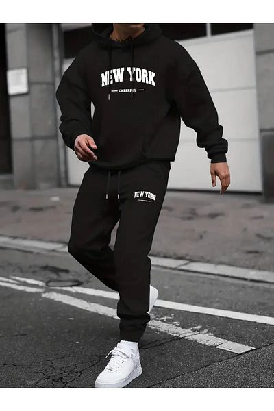 FULL TOLERANCE Newyork Cheerfull - Σετ αθλητική φόρμα με κουκούλα