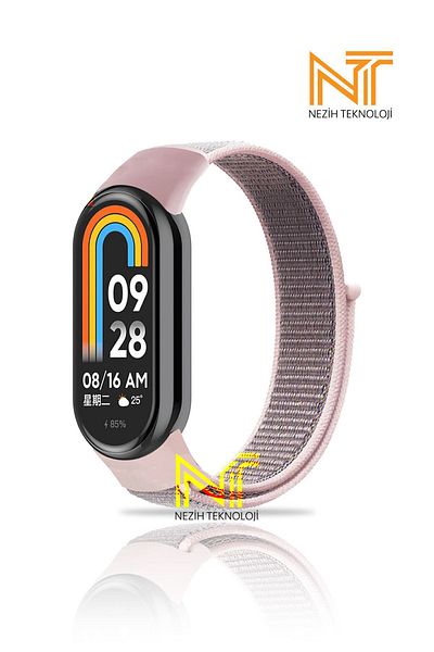 Nezih Case Xiaomi Mi Band 8/mi Band 9 تصميم قماش شبكي متوافق مع حزام/حزام رياضي ملون