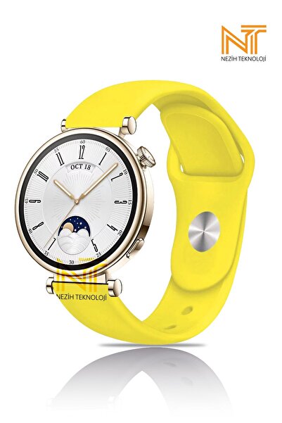 Nezih Case Huawei Watch Gt4 / Gt5 / Gt6 41mm Uyumlu Yumuşak Silikon Spor Strap Kordon 18mm