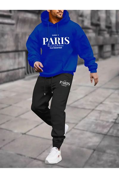 FULL TOLERANCE Σετ αθλητική φόρμα με κουκούλα Paris Printed Sunday