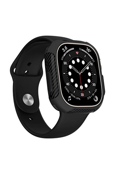 Nezih Case Apple Watch Ultra / Ultra 2 49mm Uyumlu TPU Carbon Desenli Kasa Ko...