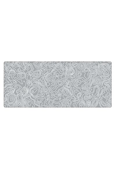 PORGE 90x40 Gray White Large Gaming Topo Mousepad - XXL