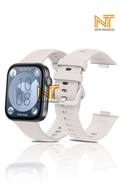 Nezih Case ساعة Huawei Watch Fit 3 / Fit 4 / Fit 4 Pro متوافقة مع سلك / حزام من السيليكون الناعم عالي الجودة