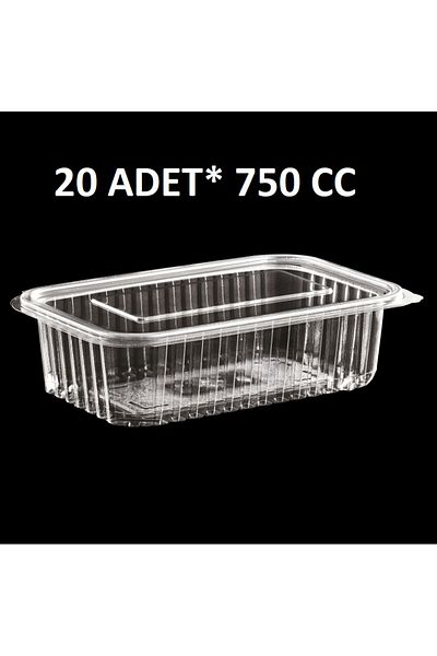 Ebm Temizlik ve Ambalaj Ürünleri Plastic Leakproof Container 750 Cc Disposable Bowl with Lid 25 Pieces