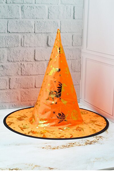 Yusuf Dirik YD Party Supplies Πολυτελές καπέλο μάγισσας Halloween με πορτοκαλ...