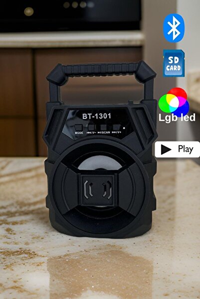 Genel Markalar Bt 1301 Işıklı Bluetooth Hoparlör ses Bombası Yüksek Ses