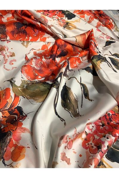 Nadirzade Kumaşçılık Özel Tasarım Italyan Ipek Saten Elbiselik Kumaş (150 Cm ...