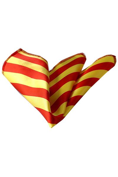 Exve Exclusive Batistă cu guler de buzunar țesut jacquard cu dungi galbene roșii