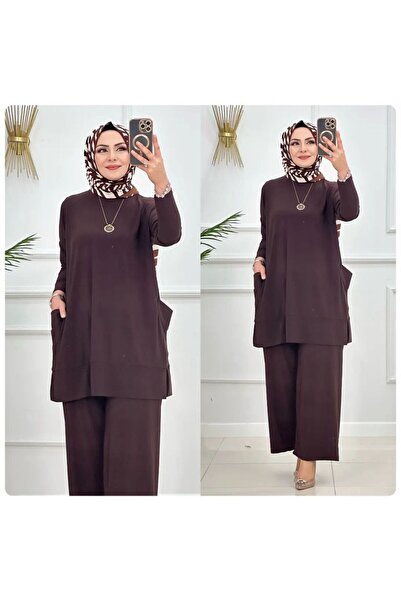 MODAMÜNASİP Costumul cu pantaloni cu detaliu de buzunar Sandy Almina este min...