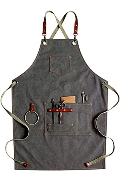 YDZ Boyundan Askılı Çömlek Resim Sanat Önlüğü Master Chef Cafe Restaurant Şef...