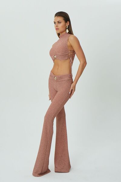 SAINT ONES ST. ONES Gold Aksesuarlı Kemer Detaylı Astarlı Toparlayan Simli Ör...