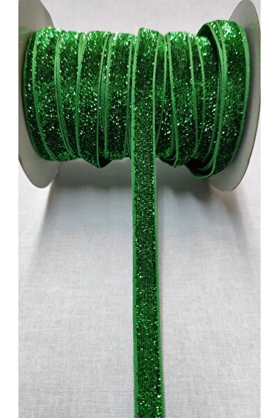 ATMACA TUHAFİYE Panglică de catifea cu sclipici de 1 cm - Panglică de catifea...