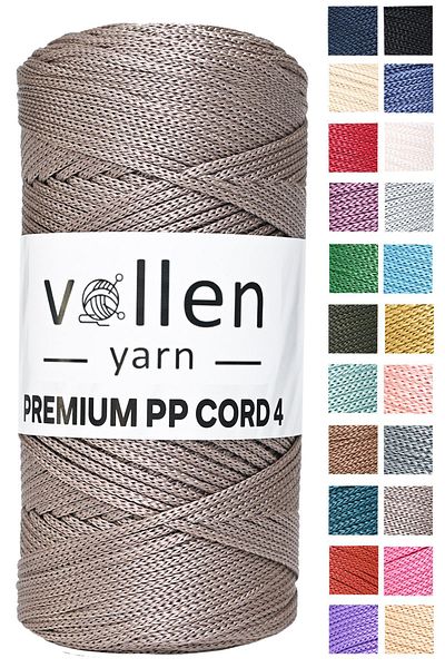 vollen yarn 200gr/230m Premium Polyester Macrame Thread 2mm, Macrame Thread, Macrame, Supla, Bag Thread, Stone Color