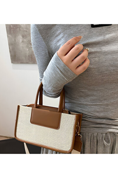 Daj Company Kadın Trend Mini Boy Kanvas El ve Omuz Çantası