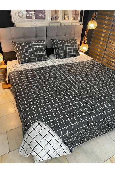 Sudemhome Double King Size Cotton Bedspread Set - Quilted