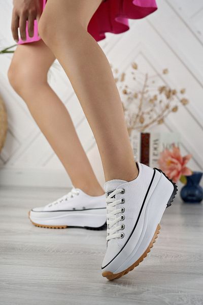 SHOEBOURNE Pantofi sport unisex Run Star Canvas albi