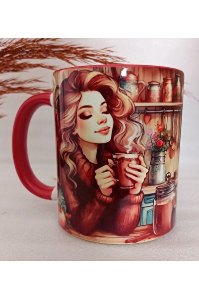 Mugs and love Kahve Keyfi Vintage Baskı Büyük Boy Kupa