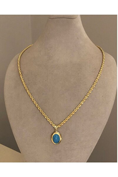 emy by emel luxury silver jewelry Altın Kaplama Turkuaz Uçlu Burgu Zincir 925...