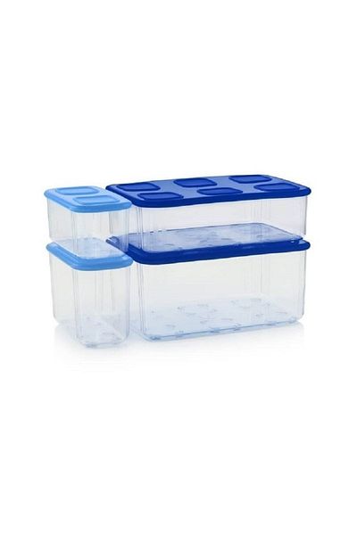 Tupperware Modular Organizing Container Set of 4 Refrigerator Storage Containers Hsgl