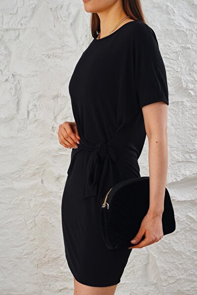 ESPİNA Sandy Fabric Mini Dress - Side Tie