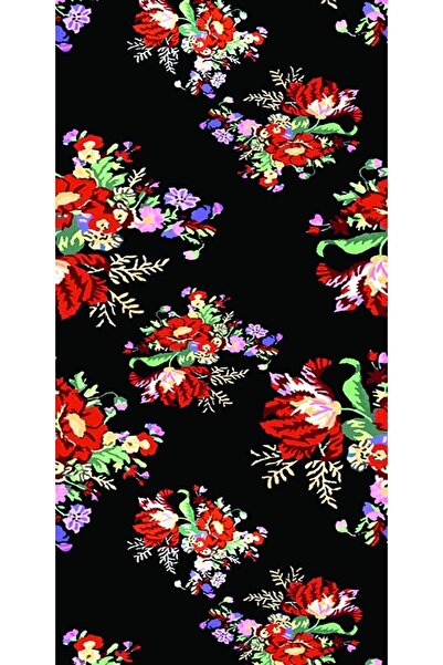 10 Post Online Black Red Digital Printed - Non-Slip Round Oval Carpet, Thin Washable