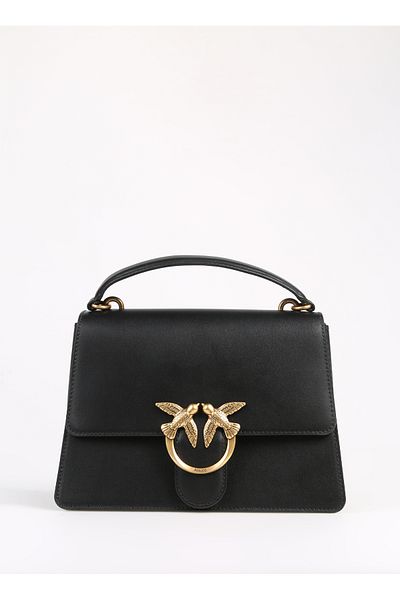 PİNKO Pinko Leder Schwarz - Gold Damenhandtasche 100066-A0F1