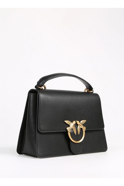 PİNKO Pinko Leder Schwarz - Gold Damenhandtasche 100066-A0F1
