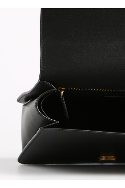 PİNKO Pinko Leather Black - Gold Women's Handbag 100066-A0F1