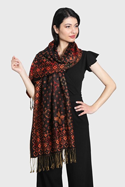 Mystic Siyah Kiremit Pashmina Şal
