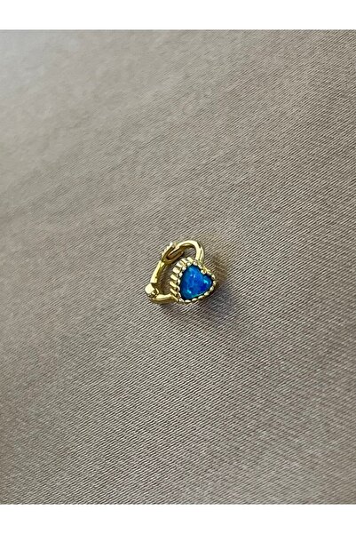 ds denizden silver Ithal Opal Kalp Figür Gümüş Tragus Küpe