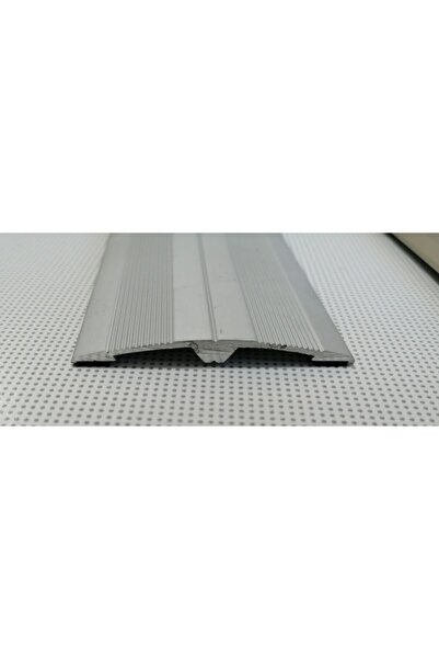 TAHTASAKAL ALÜMİNYUM Geniş Eşik Profili 5 Cm - Parke Geçiş Profili 85 Cm - Parlak Gümüş Gri