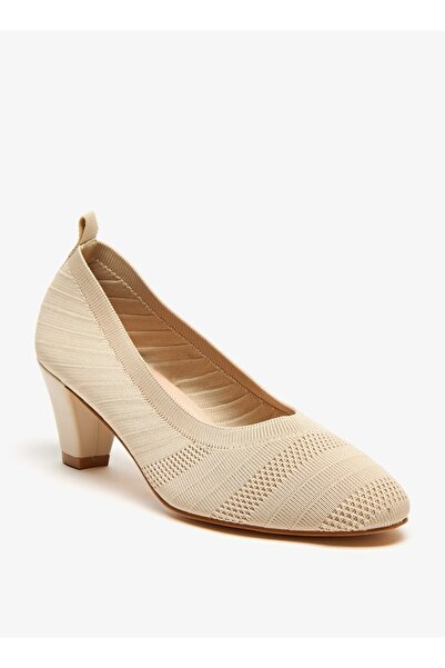 Flora Bella by Shoexpress Flora Bella Mesh Slip-On Pumps with Block Heels