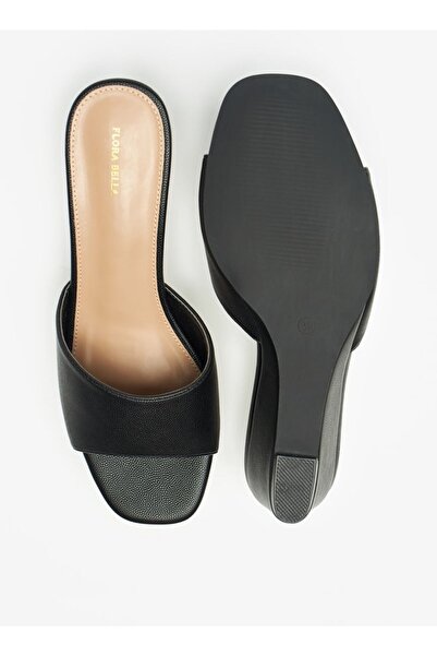 Flora Bella by Shoexpress Flora Bella Solid Slip On Sandals with Wedge Heels